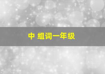 中 组词一年级